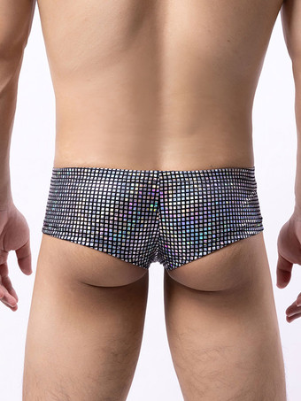 セクシーなパンティー男性用黒ポリエステルブリーフ服メンズランジェリー