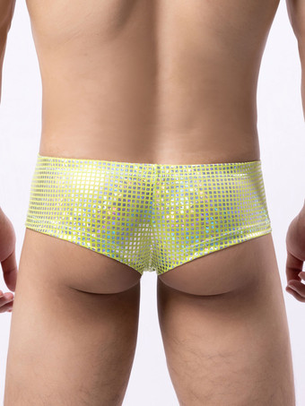 セクシーなパンティー男性用黒ポリエステルブリーフ服メンズランジェリー