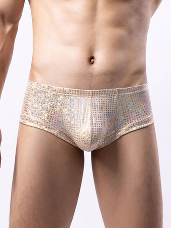 肌色セクシーなパンティー男性用黒ポリエステルブリーフ服メンズランジェリー