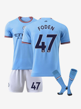 No.47 FODEN Home Jersey 22/23 3 Pieces Sets for Adults and Kids