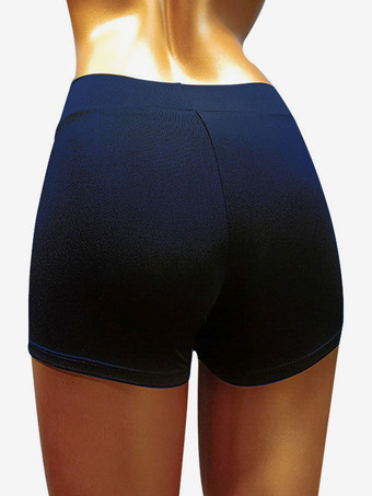 ダークネイビーラテン ダンス ドレス ホワイト レディース ボーイショーツ セクシー ポリエステル ダンス衣装