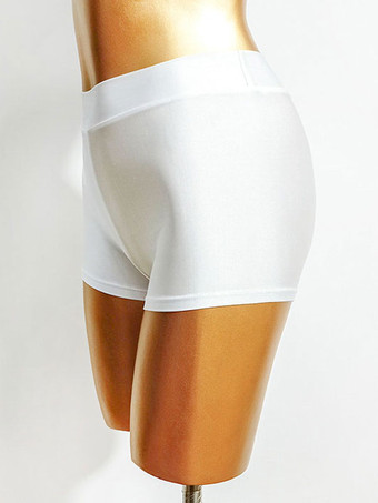 ホワイト ラテン ダンス ドレス ホワイト レディース ボーイショーツ セクシー ポリエステル ダンス衣装