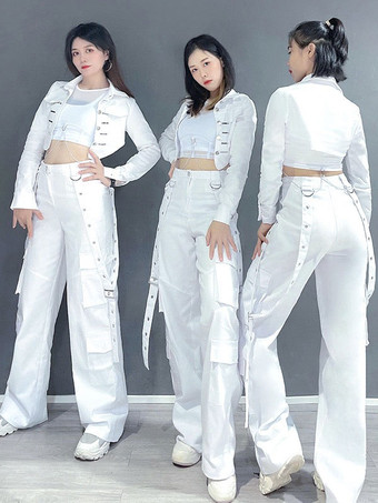 ジャズダンス衣装女性用ポリエステルトップパンツダンスウェア