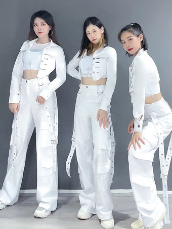 ジャズダンス衣装女性用ポリエステルトップパンツダンスウェア