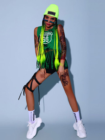 ジャズダンス衣装女性用ポリエステルトップパンツダンスウェア