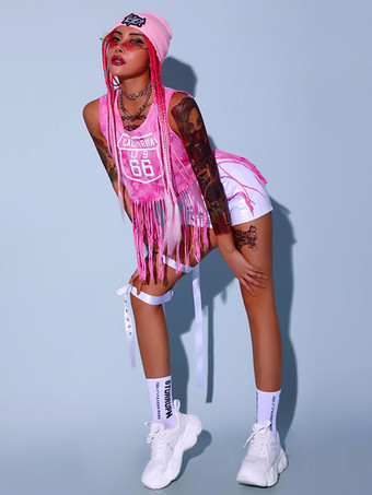 ジャズダンス衣装女性用ポリエステルトップパンツダンスウェア