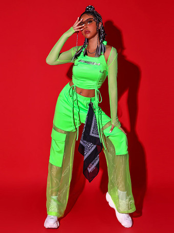 ジャズダンス衣装女性用ポリエステルパンツトップダンスウェア