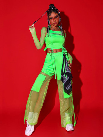 ジャズダンス衣装女性用ポリエステルパンツトップダンスウェア