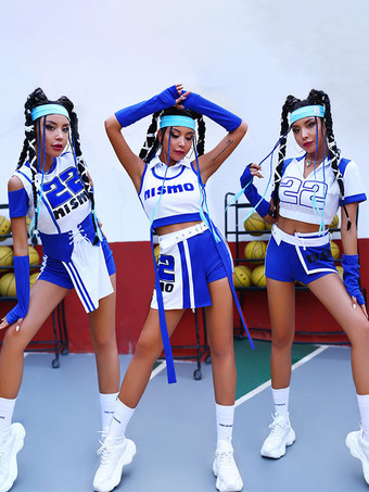 ジャズダンス衣装女性用ポリエステルトップパンツダンスウェア