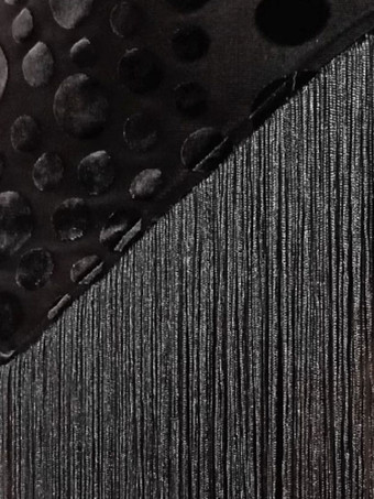 ラテンダンス衣装黒の女性のポリエステルドレスセクシーなラテンダンサーダンスウェア