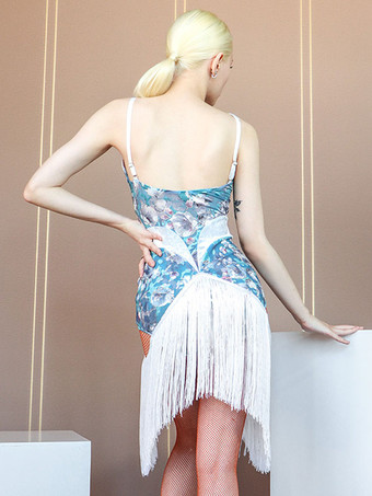 ラテンダンスドレス ブラック 女性用 ボディコン セクシー ポリエステル ドレス ダンス衣装