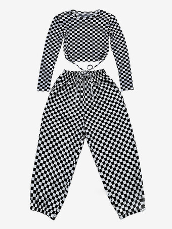 ジャズダンス衣装女性用ポリエステルトップパンツダンスウェア