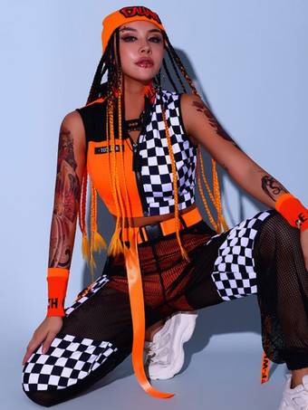 ジャズダンス衣装女性用ポリエステルトップパンツダンスウェア