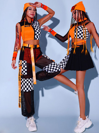 ジャズダンス衣装女性用ポリエステルトップパンツダンスウェア