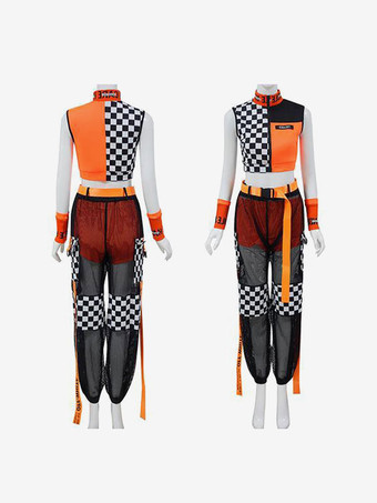 ジャズダンス衣装女性用ポリエステルトップパンツダンスウェア