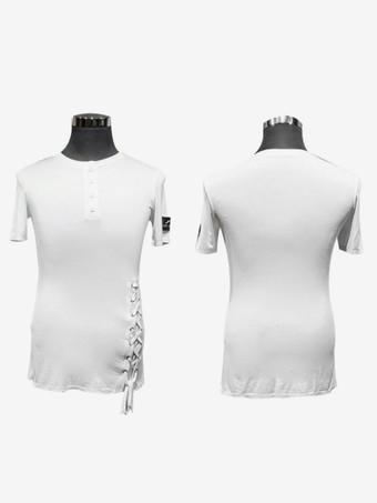 ラテン ダンス ドレス ホワイト メンズ ポリエステル ジャンプスーツ セクシー ラテン ダンサー ダンスウェア