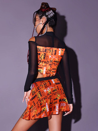 ジャズダンス衣装女性用ポリエステルエプロンジャンプスーツパンツダンスウェア