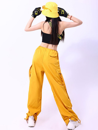 ジャズダンス衣装女性用ポリエステルトップパンツダンスウェア