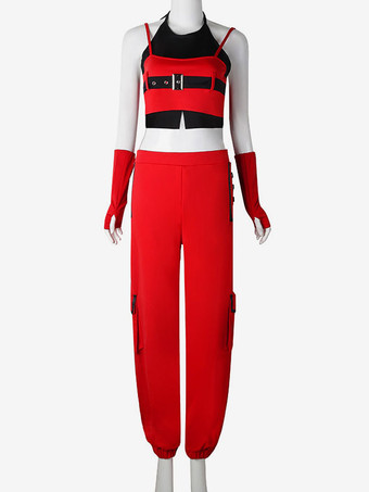 ジャズダンス衣装女性用ポリエステルトップパンツダンスウェア