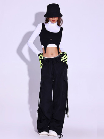 ジャズダンス衣装女性用ポリエステルトップパンツダンスウェア