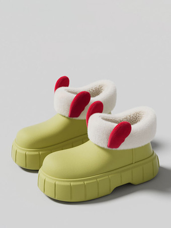 Giallo VerdeSandali scorrevoli rossi in plastica con punta tonda da donna