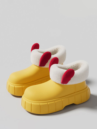 GialloSandali scorrevoli rossi in plastica con punta tonda da donna