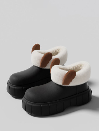 Nero Sandali scorrevoli rossi in plastica con punta tonda da donna