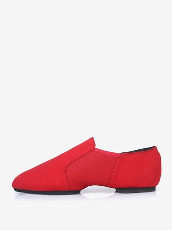 レッド ジャズダンスシューズ キャメル クローズドトゥ ダンスシューズ