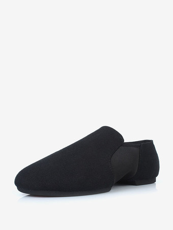 ブラック ジャズダンスシューズ キャメル クローズドトゥ ダンスシューズ