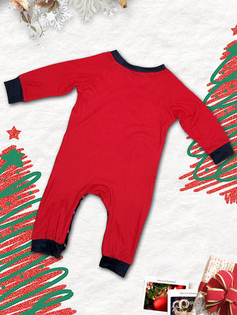 お揃いのファミリーパジャマ ラウンドネック 長袖 大人用 子供用 クリスマスパジャマ