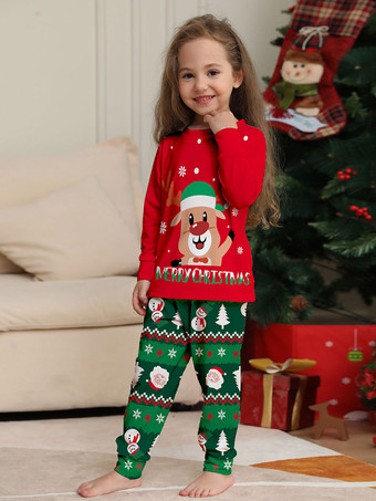 ファミリークリスマスパジャマ 長袖 大人用 子供用 コットンパジャマ