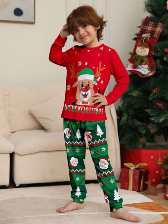 ファミリークリスマスパジャマ 長袖 大人用 子供用 コットンパジャマ