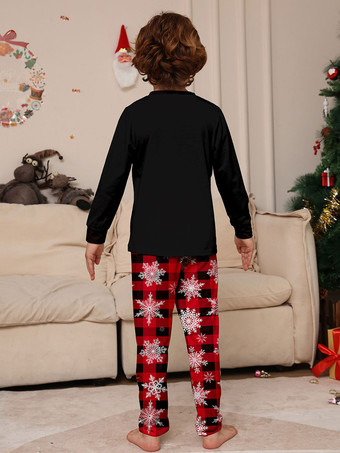 クリスマス マッチング ファミリー パジャマ スノーフレーク ヘラジカ 子供用 大人用 パジャマ