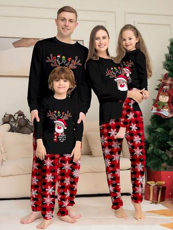 Pyjama Ensemble De Famille Noël Top Pantalon Motif De Noël Bébé Enfant  Adulte - Milanoo.com