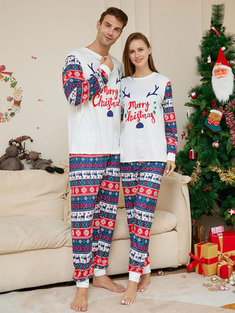 マッチングファミリークリスマスパジャマ ラウンドネック 大人用 子供用パジャマ