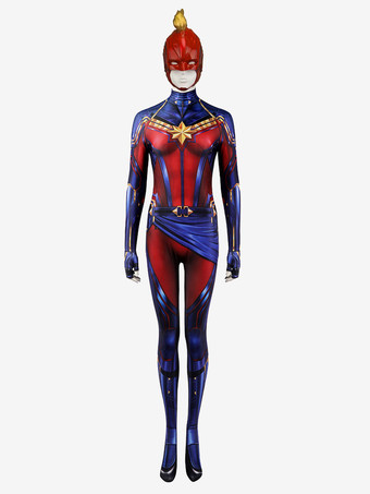 Marvel Comics Avengers Endgame Capitaine Marvel Carol Danvers Costumes de Cosplay