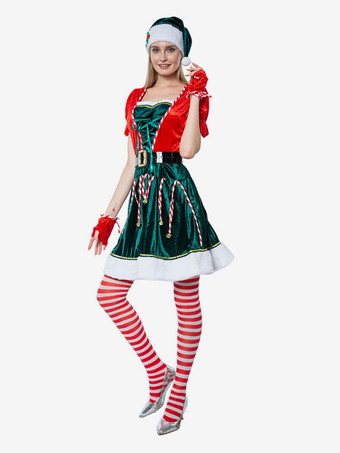 レディース クリスマス エルフ コスチューム 5 セット パーティードレス
