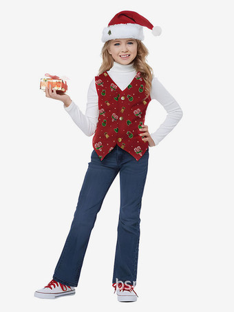 レッド キッドクリスマスコスプレエルフ服フルセットパック