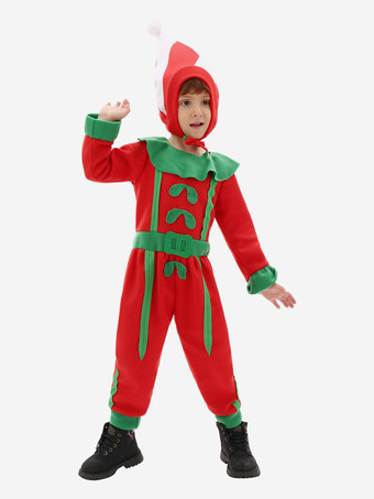レッド キッドクリスマスコスプレクリスマスエルフコスプレ衣装