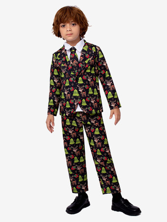 ブラック キッドクリスマスコスプレトナカイスーツコスチューム