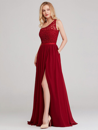 ブライドメイドドレス Aライン マキシレングス ジッパー シフォン フォーマルガウン