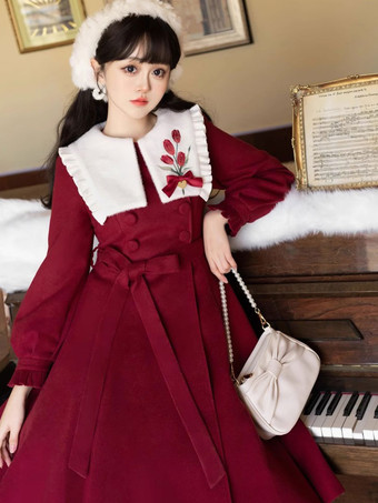 スイートロリータドレス ポリエステル長袖スイートロリータドレス