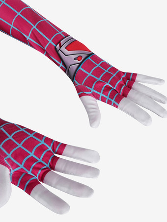 À travers le costume de cosplay Spider-Verse Kid Gwen