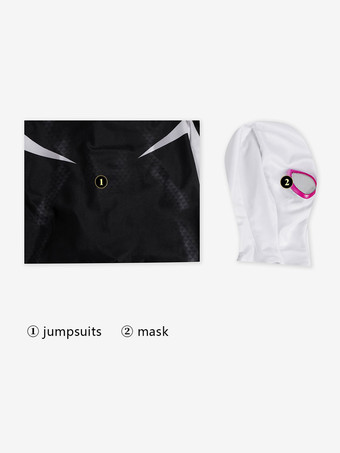 À travers le costume de cosplay Spider-Verse Kid Gwen