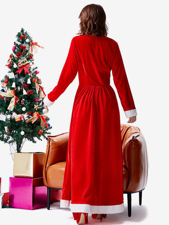 ボディコン クリスマス レッド ドレス ポリエステル ツートンカラー クリスマス ホリデー コスチューム