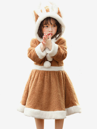 ボディコン クリスマス カーキ ドレス ポリエステル ツートンカラー クリスマス ホリデー コスチューム