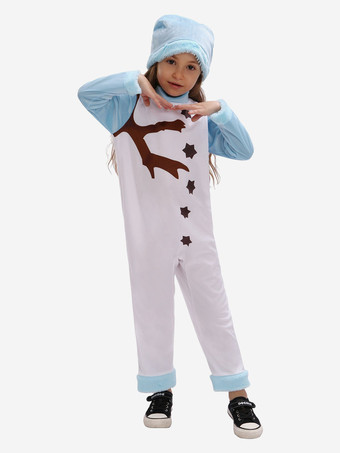 ホワイト クリスマス ホワイト ジャンプ スーツ帽子ポリエステル塗装クリスマス ホリデー コスチュームを設定します。