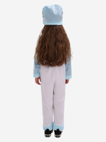 クリスマス ホワイト ジャンプ スーツ帽子ポリエステル塗装クリスマス ホリデー コスチュームを設定します。