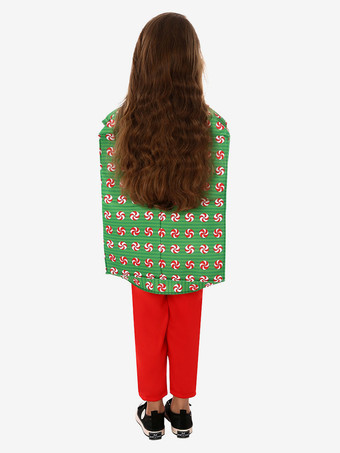 クリスマス レッド オーバーコート ジャンプスーツ ポリエステル塗装クリスマス ホリデー コスチュームを設定します。