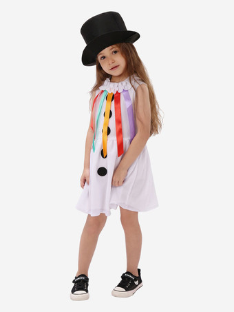 クリスマス ホワイト ドレス帽子ポリエステル水玉クリスマス ホリデー コスチュームを設定します。